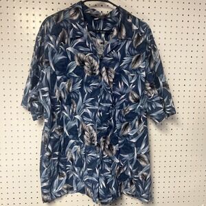 David Taylor Men's XXL‎ Blue Hawaiian Shirt